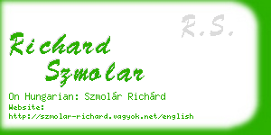 richard szmolar business card