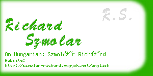 richard szmolar business card